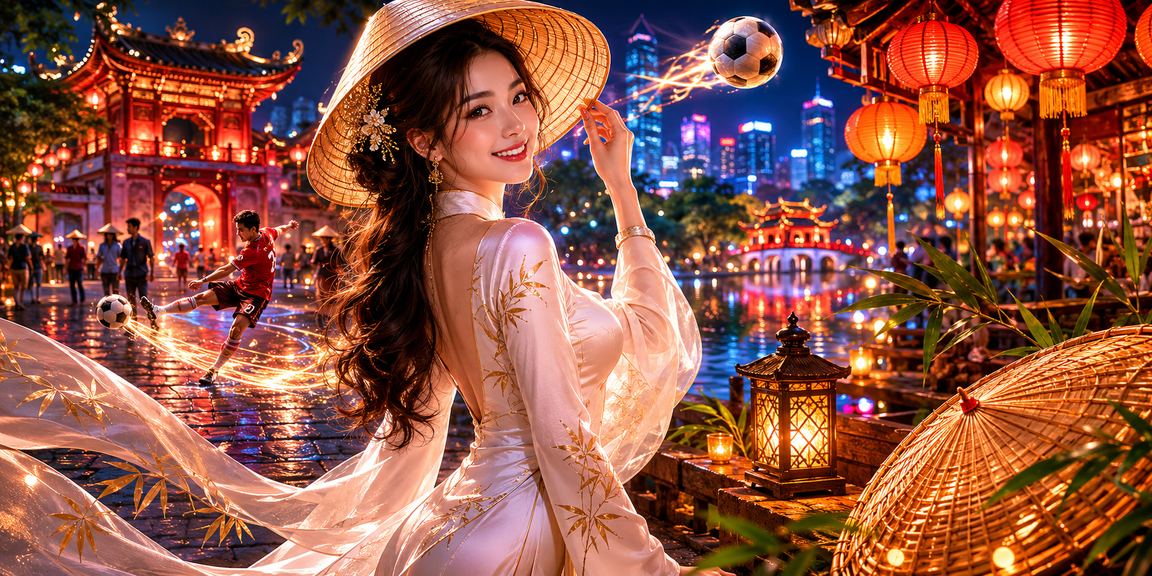Người hâm mộ bóng đá đội nón lá theo dõi kèo thể thao tại Hà Nội