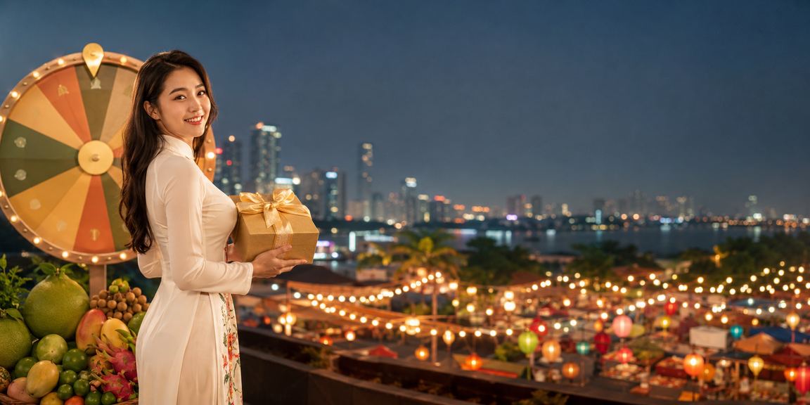 Không khí chợ đêm vùng Mekong với màn hình thể thao trực tuyến